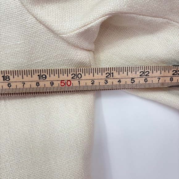NWT ALC Andrews Cropped Open Blazer Sz 12 Cream Linen Tailored Chic *Flaw - Picture 11 of 16